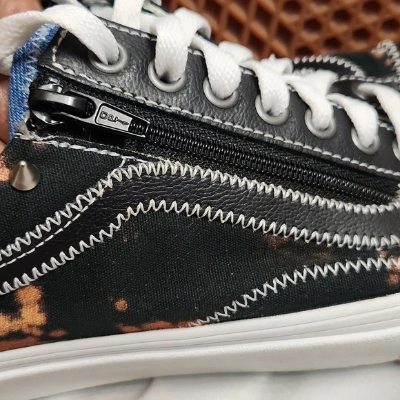 Vans Old Skool Zip Tartan Daze Multi Acid Dye Sneakers (M Size 7.5, W Size 9)